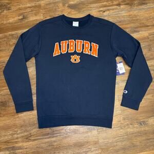Champion Unisex blue AUBURN university SWEATSHIRT SIZE medium NWT embroidered